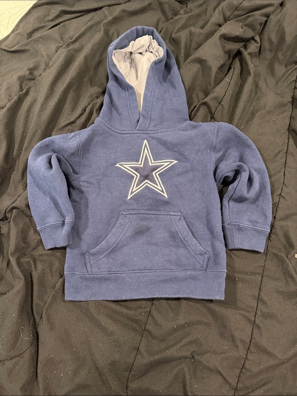 Kids Navy Star Dallas cowboys hoodie pocket Sweatshirt size 2t